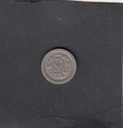 Beschrijving: 5 Cent WILHELMINA  